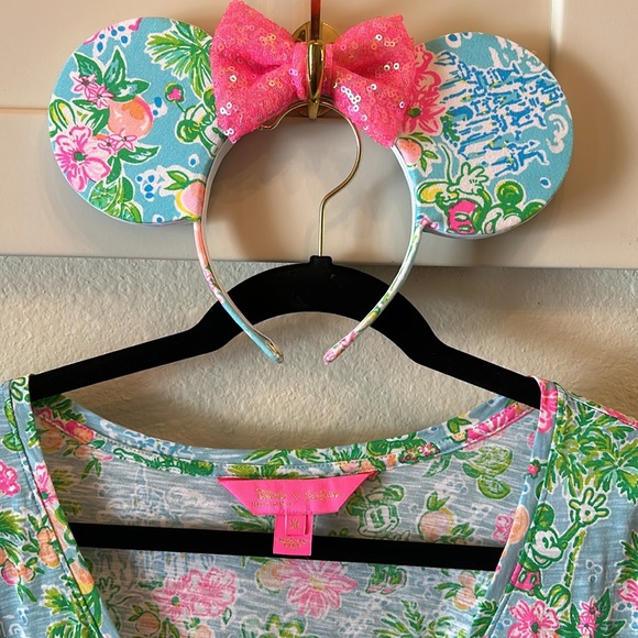RARE DISNEY / LILLY PULITZER  SIZE XL (And, EARS TO MATCH!) - Picture 2 of 8